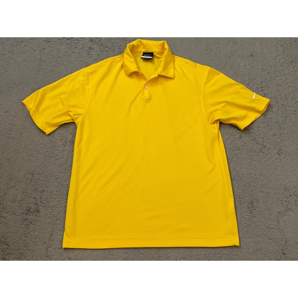 Nike Golf Dri-FIT Polo Shirt Mens Small Yellow Short Sleeve RN56323 CA05553